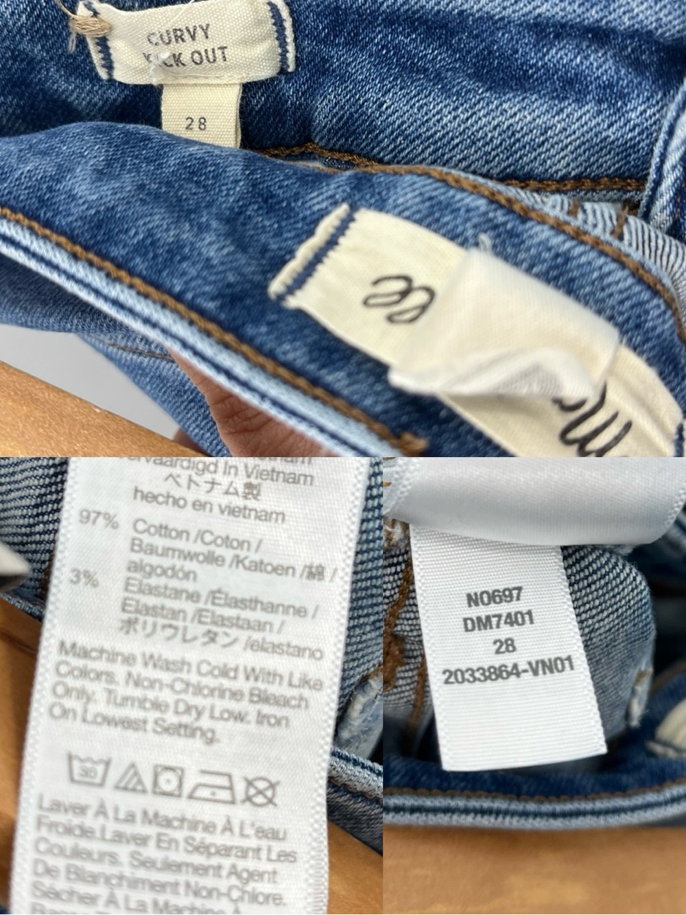 Madewell Curvy Kick Out Crop Jean in Oneida Wash size 28 - Picture 9 of 10